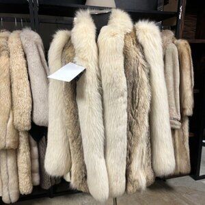 coyote w/ fox tuxedo & cuff size medium / pristine condition /was $5995 NOW $995